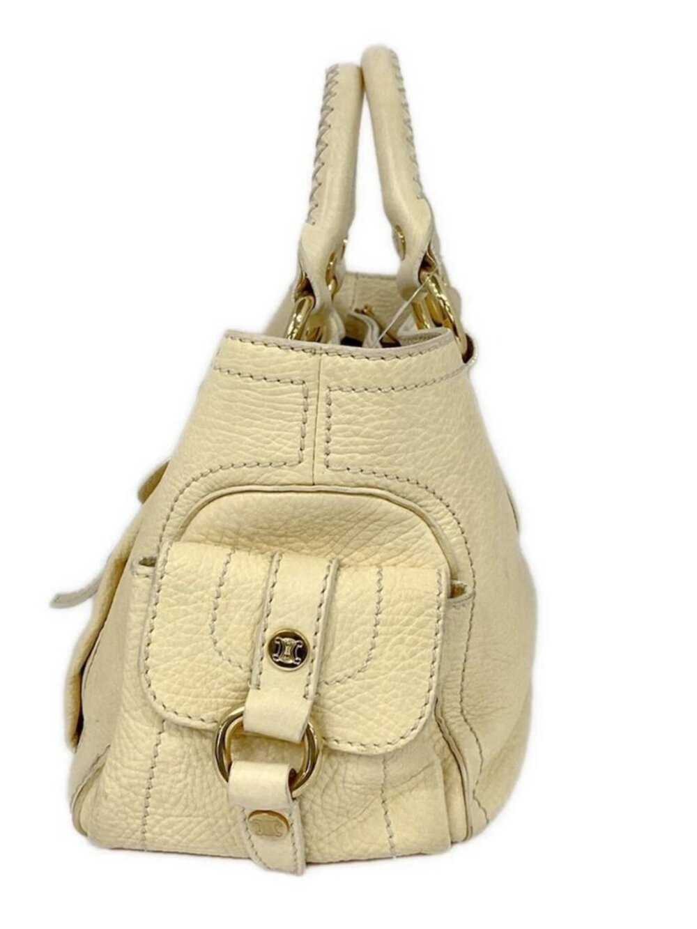 CELINE Boogie Bag - Cream Leather Handbag